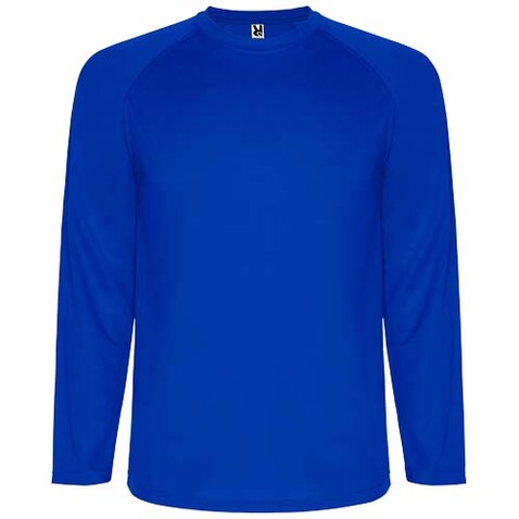Montecarlo Langarm-Sport-Shirt für Kinder, blau bedrucken, Art.-Nr. K04154TD