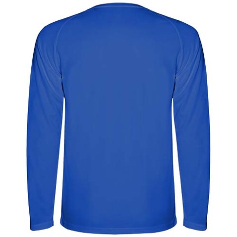 Montecarlo Langarm-Sport-Shirt für Kinder, blau bedrucken, Art.-Nr. K04154TD
