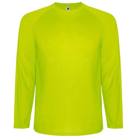 Montecarlo Langarm Sport-Shirt für Männer, Fluor Yellow bedrucken, Art.-Nr. R04151C1