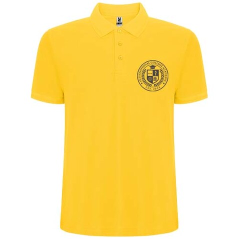 Pegaso Premium Poloshirt für Herren, gelb bedrucken, Art.-Nr. R66091B1
