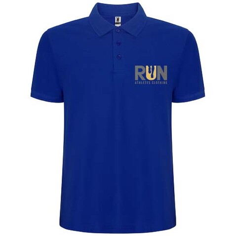 Pegaso Premium Poloshirt für Herren, blau bedrucken, Art.-Nr. R66094T2