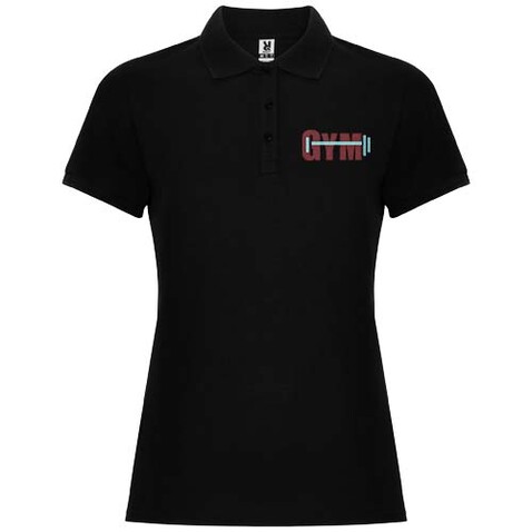 Pegaso Premium Poloshirt für Damen, schwarz bedrucken, Art.-Nr. R66443O6 Pegaso Premium Poloshirt für Damen, schwarz bedrucken, Art.-Nr. R66443O6