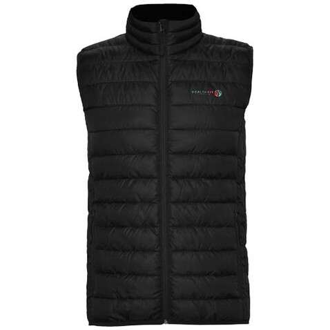 Oslo isolierter Bodywarmer für Kinder, schwarz bedrucken, Art.-Nr. K50923OH