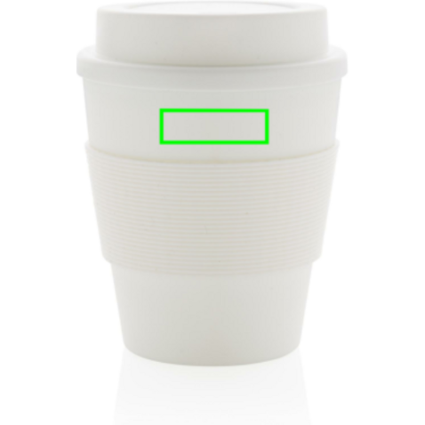 Wiederverwendbarer Kaffeebecher 350ml weiß bedrucken, Art.-Nr. P432.683