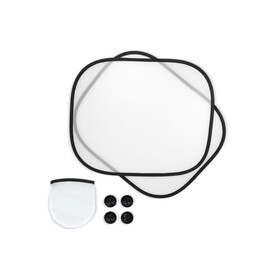 Sonnenblende, 2er-Set mit Etui - Weiss bedrucken, Art.-Nr. LT90732-N0001