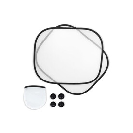 Sonnenblende, 2er-Set mit Etui - Weiss bedrucken, Art.-Nr. LT90732-N0001