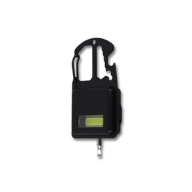 Kompaktes Multitool aus R-ABS &amp;amp; Metall 7 Funktionen - Schwarz bedrucken, Art.-Nr. LT93413-N0002