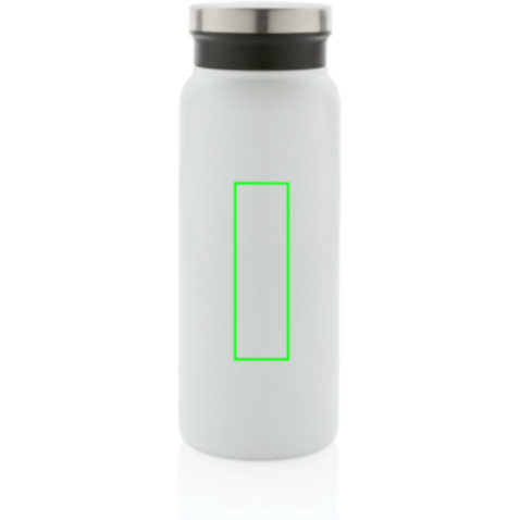 RCS recycelte Stainless Steel Vakuumflasche 600ml weiß bedrucken, Art.-Nr. P433.023
