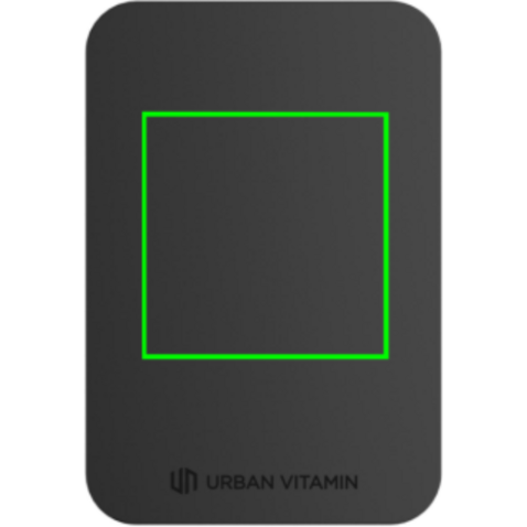 Urban Vitamin Burbank 3000mAh Powerbank aus RCS Plastik/Alu schwarz bedrucken, Art.-Nr. P322.811