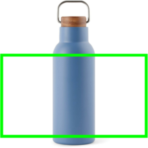 VINGA Ciro RCS recycelte Vakuumflasche 580ml blau bedrucken, Art.-Nr. V430025