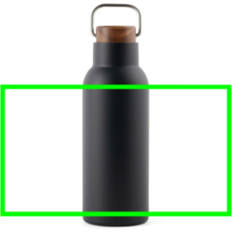 VINGA Ciro RCS recycelte Vakuumflasche 580ml schwarz bedrucken, Art.-Nr. V430021