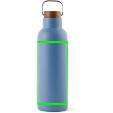 VINGA Ciro RCS recycelte Vakuumflasche 800ml blau bedrucken, Art.-Nr. V430035