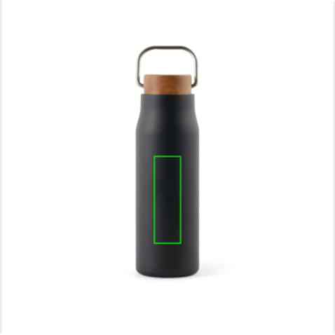 VINGA Ciro RCS recycelte Vakuumflasche 300ml schwarz bedrucken, Art.-Nr. V430041
