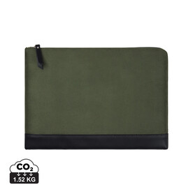 VINGA Marlow 16&amp;quot; Laptop Sleeve aus RCS recyceltem Polyester grün, schwarz bedrucken, Art.-Nr. V7880709