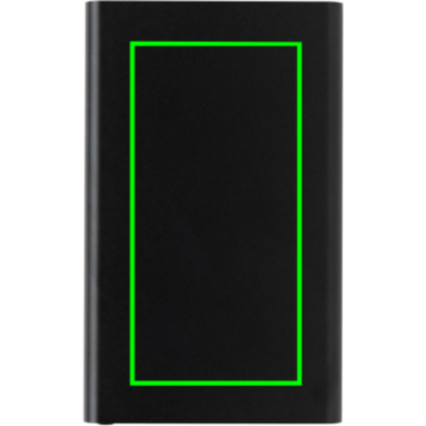 4.000mAh Type-C Powerbank aus RCS recyeltem ABS &amp; Aluminium schwarz bedrucken, Art.-Nr. P322.421