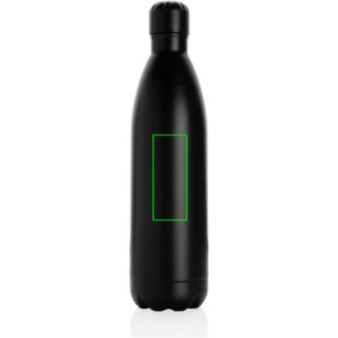 Solid Color Vakuum Stainless-Steel Flasche 1L schwarz bedrucken, Art.-Nr. P436.911