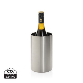Vino Weinkühler aus RCS-zertifiziert recyc. Stainless-Steel silber bedrucken, Art.-Nr. P915.0202