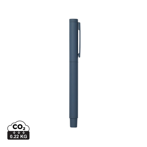 VINGA Baltimore Stift aus RCS recyceltem Stainless-Steel navy blau bedrucken, Art.-Nr. V1690025