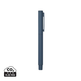 VINGA Baltimore Stift aus RCS recyceltem Stainless-Steel navy blau bedrucken, Art.-Nr. V1690025