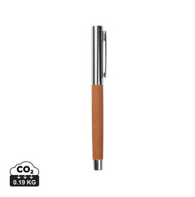 VINGA Bosler Stift aus RCS recyceltem Stainless-Steel braun bedrucken, Art.-Nr. V1690102