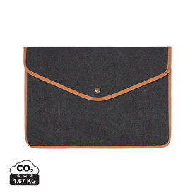VINGA Bosler 14" Laptop-Tasche aus GRS recyceltem Canvas schwarz bedrucken, Art.-Nr. V7880301 VINGA Bosler 14" Laptop-Tasche aus GRS recyceltem Canvas schwarz bedrucken, Art.-Nr. V7880301