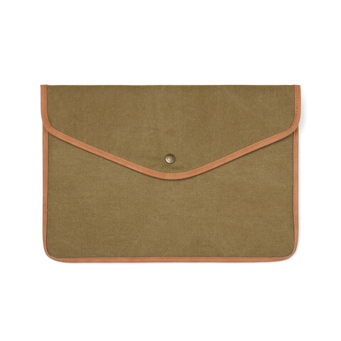 VINGA Bosler 14" Laptop-Tasche aus GRS recyceltem Canvas grün bedrucken, Art.-Nr. V7880307 VINGA Bosler 14" Laptop-Tasche aus GRS recyceltem Canvas grün bedrucken, Art.-Nr. V7880307