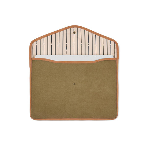 VINGA Bosler 14" Laptop-Tasche aus GRS recyceltem Canvas grün bedrucken, Art.-Nr. V7880307 VINGA Bosler 14" Laptop-Tasche aus GRS recyceltem Canvas grün bedrucken, Art.-Nr. V7880307