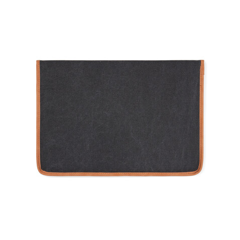 VINGA Bosler 14&quot; Laptop-Tasche aus GRS recyceltem Canvas schwarz bedrucken, Art.-Nr. V7880301