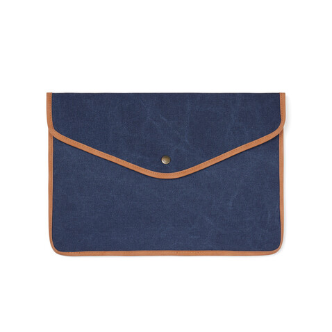 VINGA Bosler 16&quot; Laptop-Tasche aus GRS recyceltem Canvas navy blau bedrucken, Art.-Nr. V7880425
