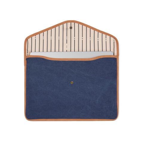 VINGA Bosler 16&quot; Laptop-Tasche aus GRS recyceltem Canvas navy blau bedrucken, Art.-Nr. V7880425