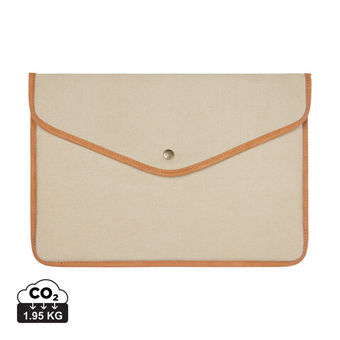 VINGA Bosler 16" Laptop-Tasche aus GRS recyceltem Canvas beige bedrucken, Art.-Nr. V7880419 VINGA Bosler 16" Laptop-Tasche aus GRS recyceltem Canvas beige bedrucken, Art.-Nr. V7880419