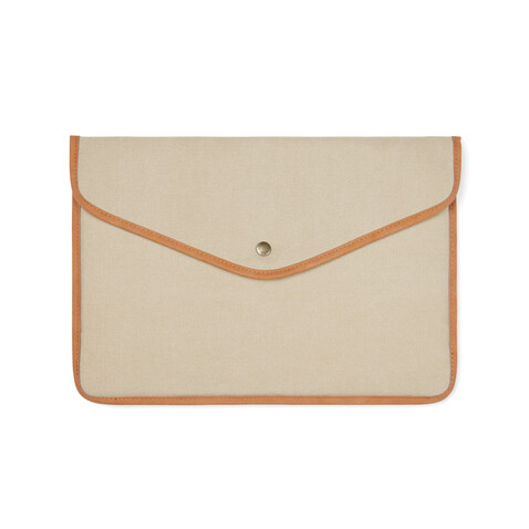 VINGA Bosler 16" Laptop-Tasche aus GRS recyceltem Canvas beige bedrucken, Art.-Nr. V7880419 VINGA Bosler 16" Laptop-Tasche aus GRS recyceltem Canvas beige bedrucken, Art.-Nr. V7880419