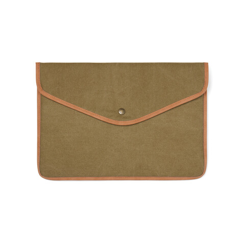 VINGA Bosler 16" Laptop-Tasche aus GRS recyceltem Canvas grün bedrucken, Art.-Nr. V7880407