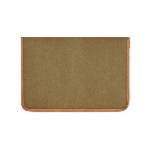 VINGA Bosler 16" Laptop-Tasche aus GRS recyceltem Canvas grün bedrucken, Art.-Nr. V7880407