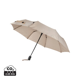 VINGA Baltimore AWARE™ RPET 21“ Regenschirm greige bedrucken, Art.-Nr. V850109