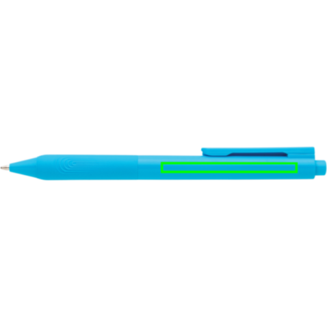 X9 Solid-Stift mit Silikongriff hellblau bedrucken, Art.-Nr. P610.825