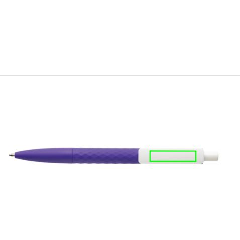 X3-Stift mit Smooth-Touch lila, weiß bedrucken, Art.-Nr. P610.966