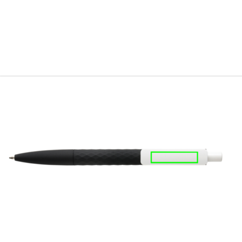 X3-Stift mit Smooth-Touch schwarz, weiß bedrucken, Art.-Nr. P610.961