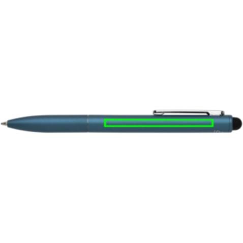 Kymi Stift mit Stylus aus RCS recyceltem Aluminum Königsblau bedrucken, Art.-Nr. P611.235