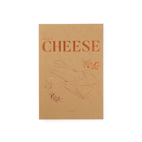 VINGA Käsemesser-Set Story of Cheese braun bedrucken, Art.-Nr. V2613627