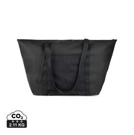 VINGA Livorno Wochenendtasche aus GRS recyceltem Polyester schwarz bedrucken, Art.-Nr. V7070201