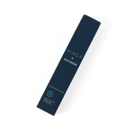 VINGA Baltimore Stift aus RCS recyceltem Stainless-Steel navy blau bedrucken, Art.-Nr. V1690025
