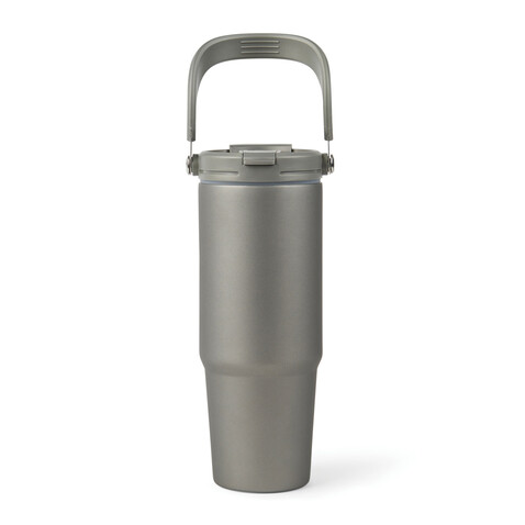 VINGA Eos Trek 880ml Flasche aus RCS rec. Stainless-Steel grau, grau bedrucken, Art.-Nr. V4320322