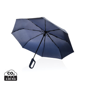 Yara 21“ AWARE™ rPET Regenschirm mit Karabiner navy blau bedrucken, Art.-Nr. P850.7125 Yara 21“ AWARE™ rPET Regenschirm mit Karabiner navy blau bedrucken, Art.-Nr. P850.7125