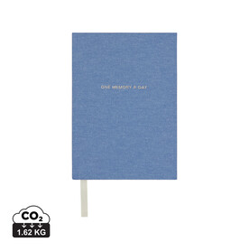VINGA &amp;quot;One memory a day&amp;quot; GRS-recyceltes Papierjournal blau bedrucken, Art.-Nr. V7730205