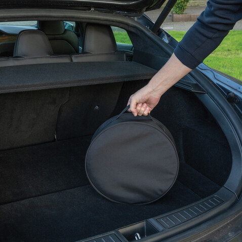 Volty Aware™ RPET EV-Kabeltasche schwarz bedrucken, Art.-Nr. P239.6601