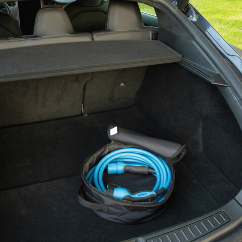 Volty Aware™ RPET EV-Kabeltasche schwarz bedrucken, Art.-Nr. P239.6601