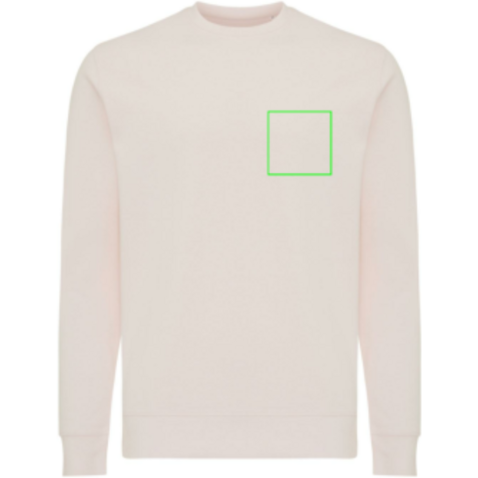 Iqoniq Etosha Lightweight Sweater aus recycelter Baumwolle cloud pink bedrucken, Art.-Nr. T9303.039.L