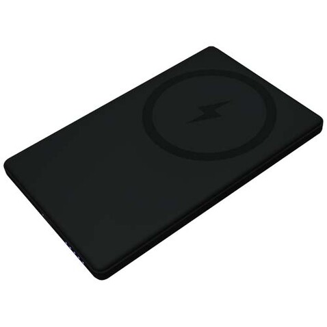 SCX.design P22 5000 mAh ultradünne, magnetische Powerbank, schwarz bedrucken, Art.-Nr. 1PX18490
