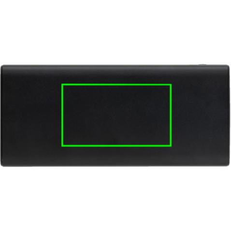 18W PD Powerbank mit 10.000 mAh aus Aluminium schwarz bedrucken, Art.-Nr. P322.241